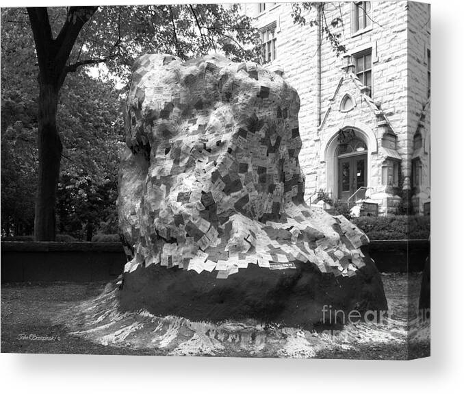 American Canvas Print featuring the photograph Northwestern University The Rock by University Icons