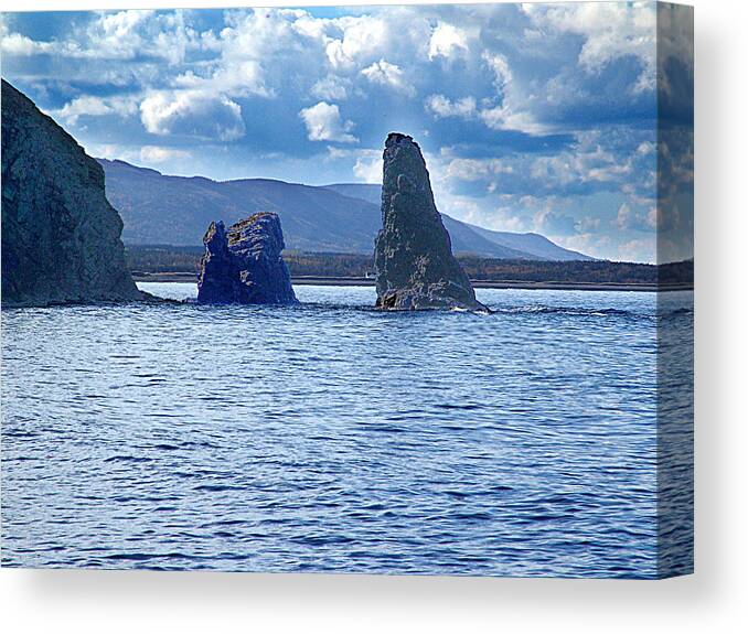 George Cousins Canvas Print featuring the photograph Old Scot Rock #1 by George Cousins