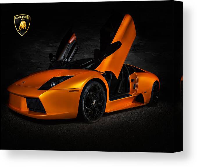 Italia Canvas Print featuring the digital art Orange Murcielago #1 by Douglas Pittman