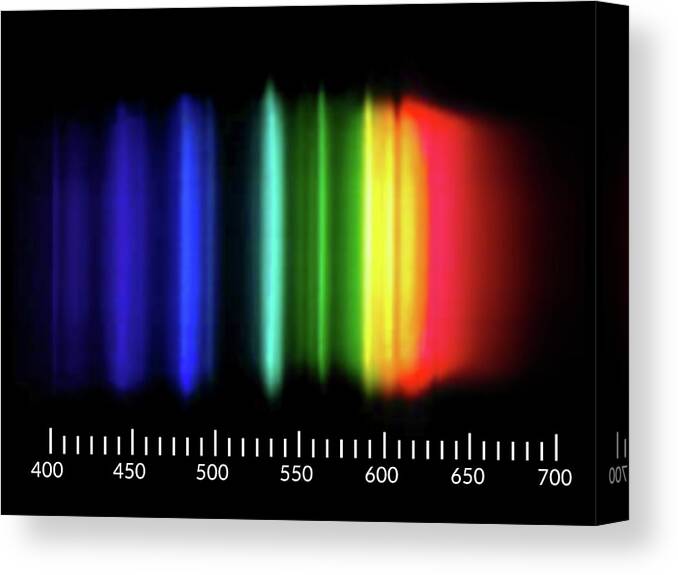 Emission Spectrum Canvas Print featuring the photograph Sodium Emission Spectrum #1 by Carlos Clarivan