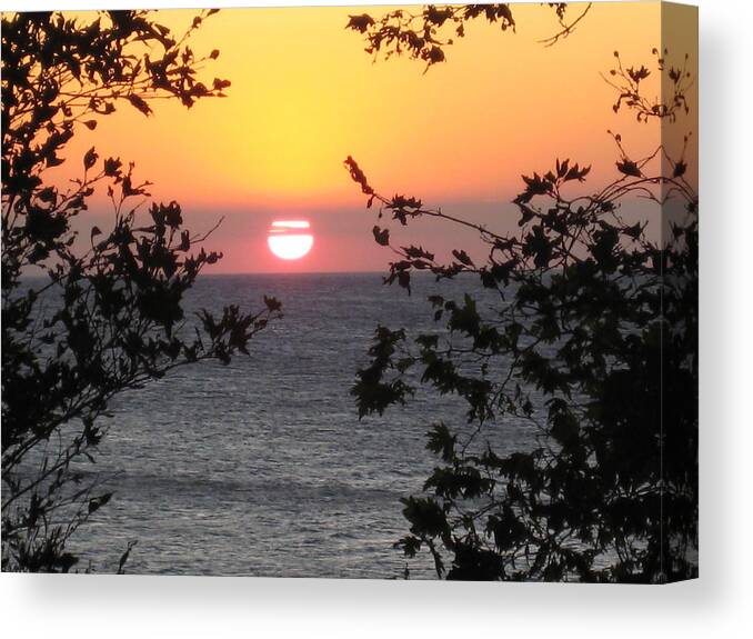 Sunset Canvas Print featuring the photograph Sunset in Samothraki #1 by Panos Spiliadis