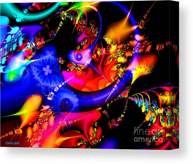 Fractal Canvas Print featuring the digital art Under the Sea #1 by Claire Bull