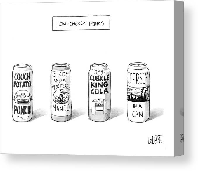 Energy Canvas Print featuring the drawing New Yorker March 5th, 2007 by Glen Le Lievre