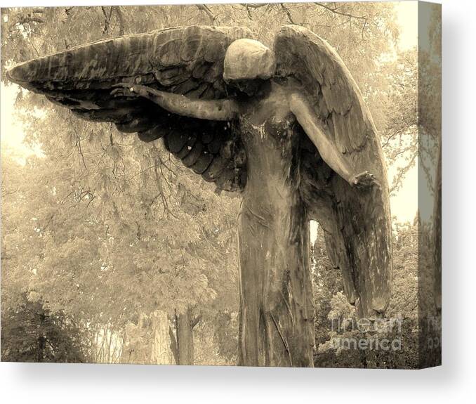 Angel Canvas Print featuring the photograph Yesterday by Cindy Fleener