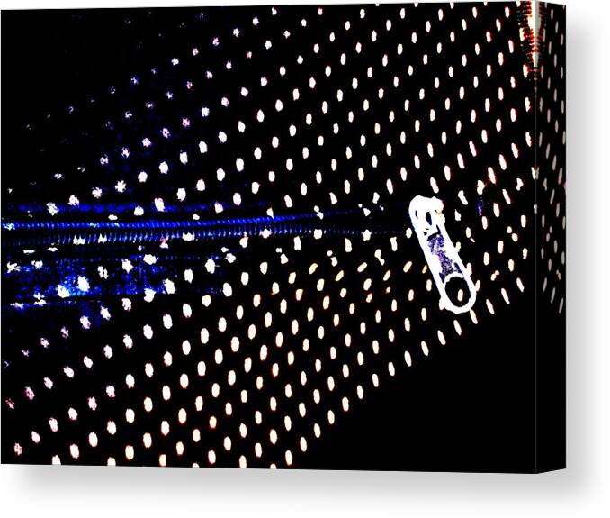 Photography Canvas Print featuring the photograph 'Zipper and Dots' by Liza Dey