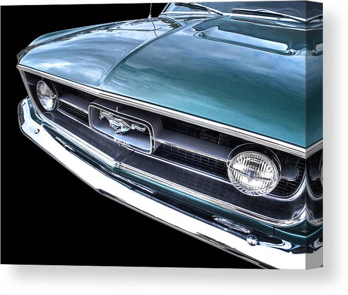 Mustang Canvas Print featuring the photograph 1967 Mustang Grille by Gill Billington