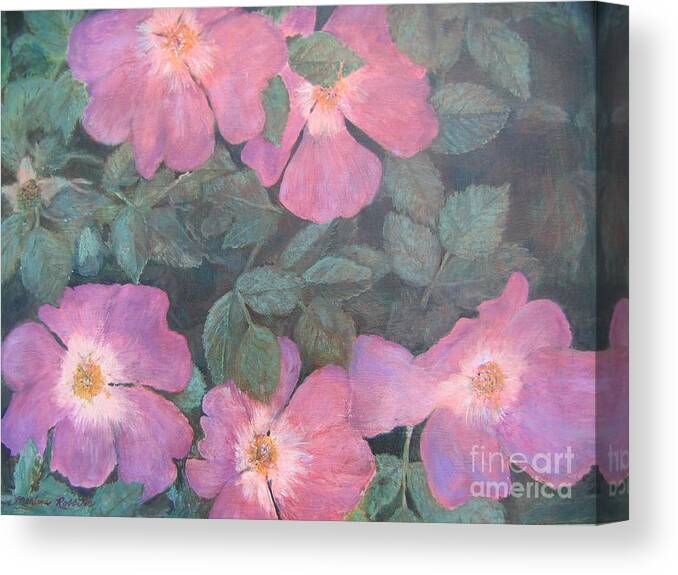 Floral Canvas Print featuring the painting Full Bloom #2 by Marlene Robbins