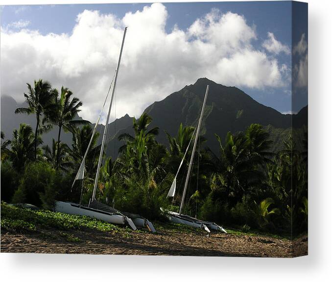 Kauai Canvas Print featuring the photograph Hanalei Bay Morning #2 by Robert Lozen