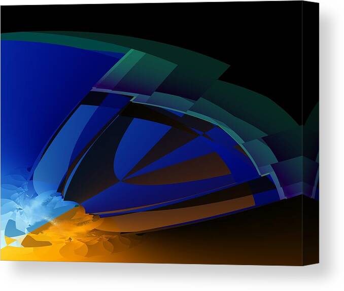 Fractal Canvas Print featuring the digital art Just Landed #2 by Inna Arbo
