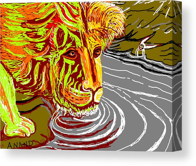 Life Stud-19 Canvas Print featuring the digital art Life Study-19 by Anand Swaroop Manchiraju
