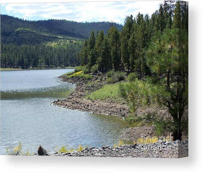 Greer Canvas Print featuring the photograph River Reservoir #2 by Pamela Walrath