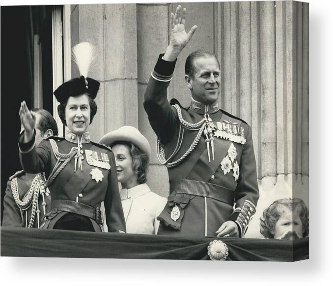 retro Images Archive Canvas Print featuring the photograph Trooping The Colour #2 by Retro Images Archive