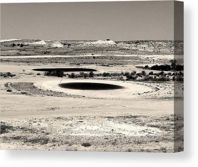 Desert Canvas Print featuring the photograph Desert Golf by Girish J