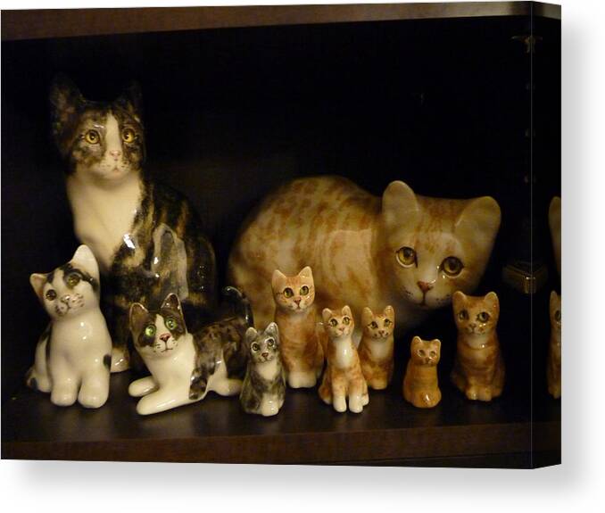 Cats Canvas Print featuring the photograph Winstanley Cats #2 by Jeanette Oberholtzer