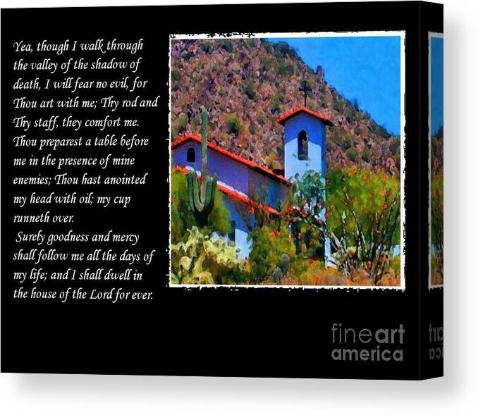 Religious Canvas Print featuring the photograph 23 Psalm by Ruth Jolly