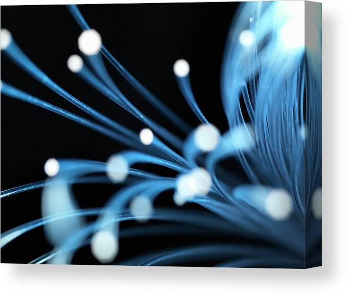 Communication Canvas Print featuring the photograph Fiber Optics #4 by Tek Image/science Photo Library