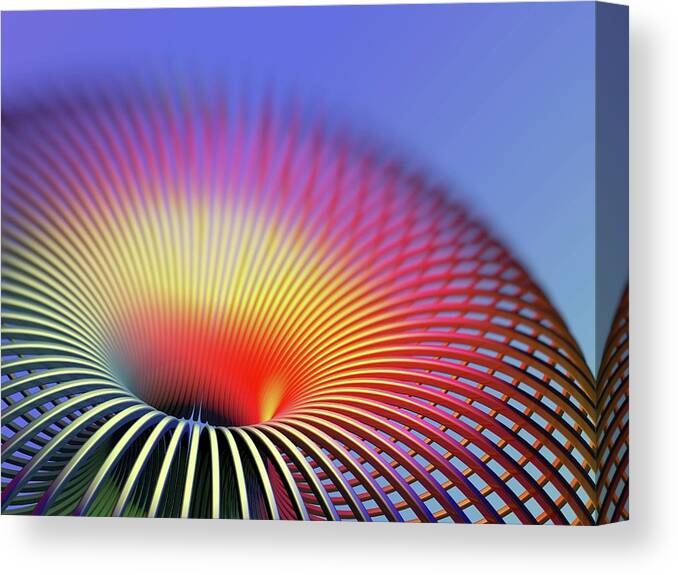 Abstract Canvas Print featuring the photograph Torus #4 by Alfred Pasieka/science Photo Library