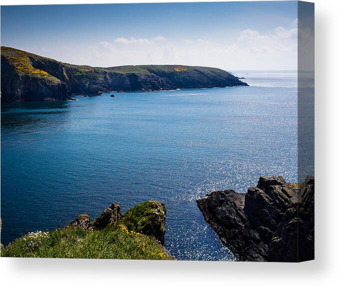 Birth Place Canvas Print featuring the photograph St Non's Bay Pembrokeshire #7 by Mark Llewellyn