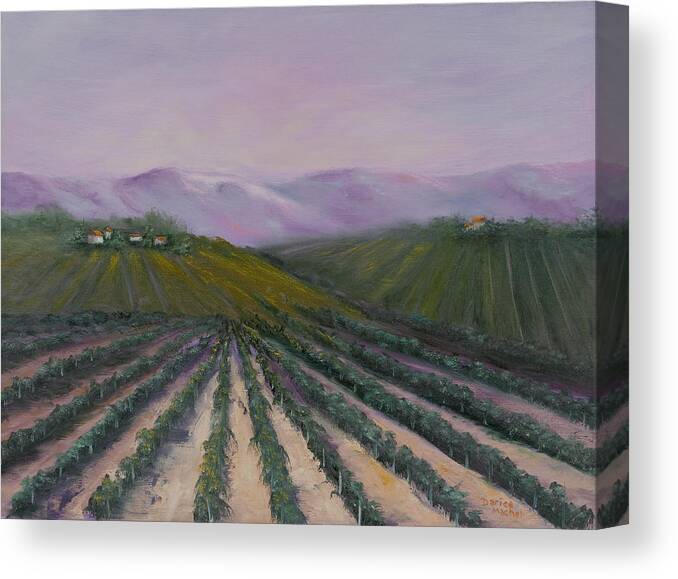 Landscape Canvas Print featuring the painting A California Morning by Darice Machel McGuire