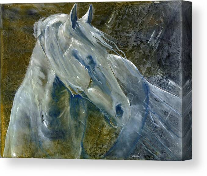 Horse Art Canvas Print featuring the painting A Cool Morning Breeze by Jani Freimann