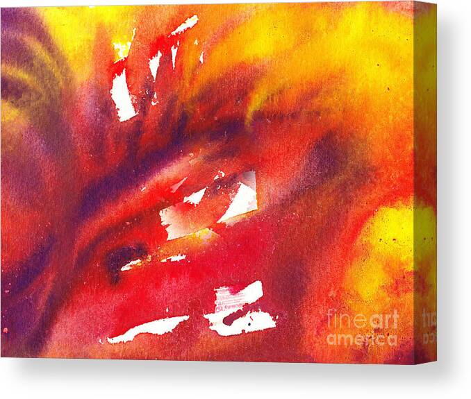 Abstract Canvas Print featuring the painting A Floral Flame Abstract by Irina Sztukowski