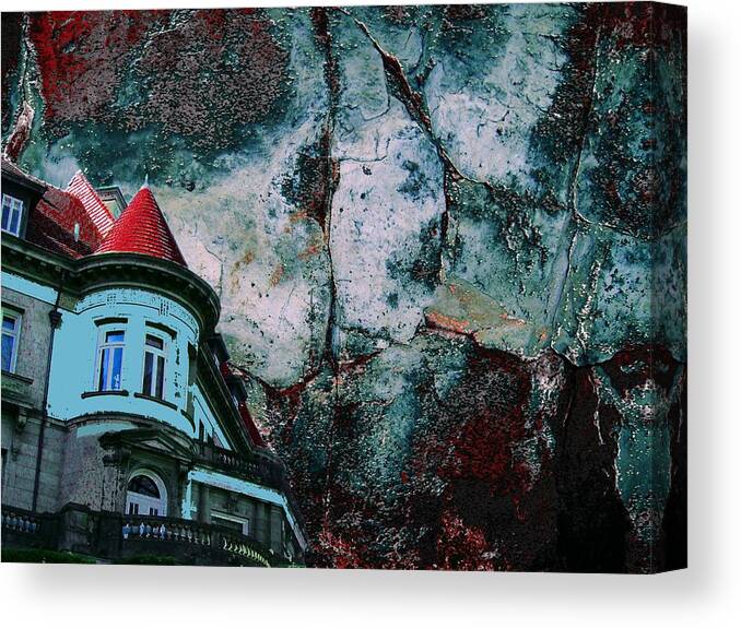 Pittock Mansion Canvas Print featuring the photograph A Pulp Foundation by Laureen Murtha Menzl