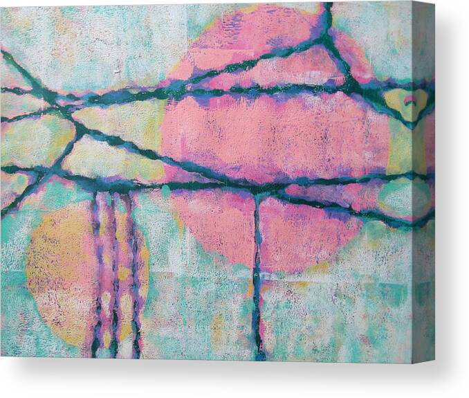 Abstract Canvas Print featuring the painting A Road Less Traveled by Maria Huntley