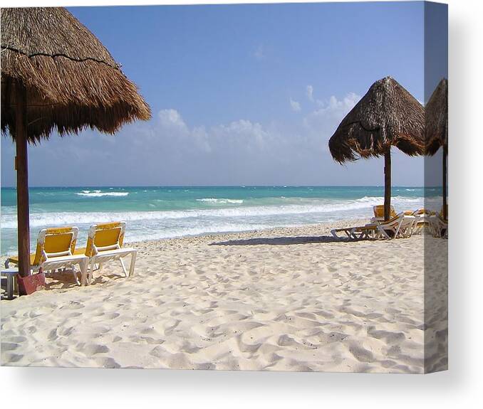 Beach Canvas Print featuring the photograph A view of paradise by Steve Ondrus