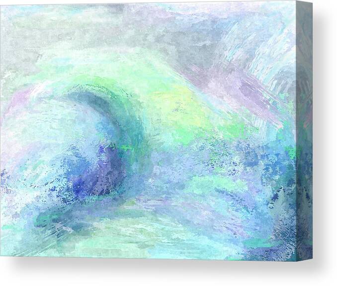Oil Canvas Print featuring the painting Abstract Breaking Wave by Stephen Jorgensen