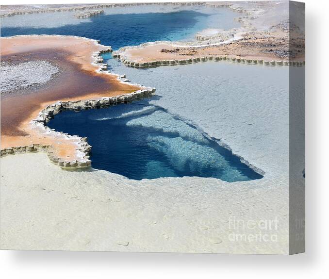 Abstract Canvas Print featuring the photograph Abstract From The Land Of Geysers. Yellowstone by Ausra Huntington nee Paulauskaite