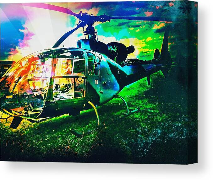 Love Canvas Print featuring the photograph Abstract Helicopter by Chris Drake