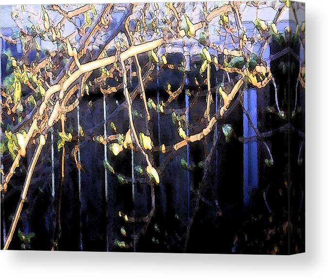 Spring Canvas Print featuring the digital art Abstract Of New Spring by Eric Forster