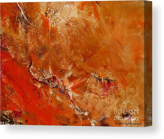 Fun Canvas Print featuring the painting After a Long Time - Abstract Art by Ismeta Gruenwald