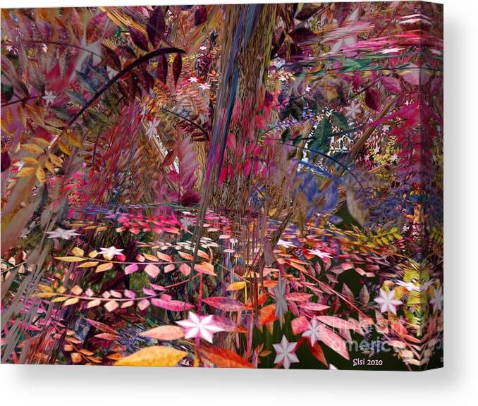 Abstract Canvas Print featuring the digital art All colours by Susanne Baumann