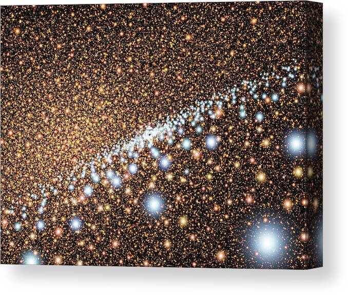 Andromeda Canvas Print featuring the photograph Andromeda Galaxy Core Stars by Nasaesastscia. Schaller