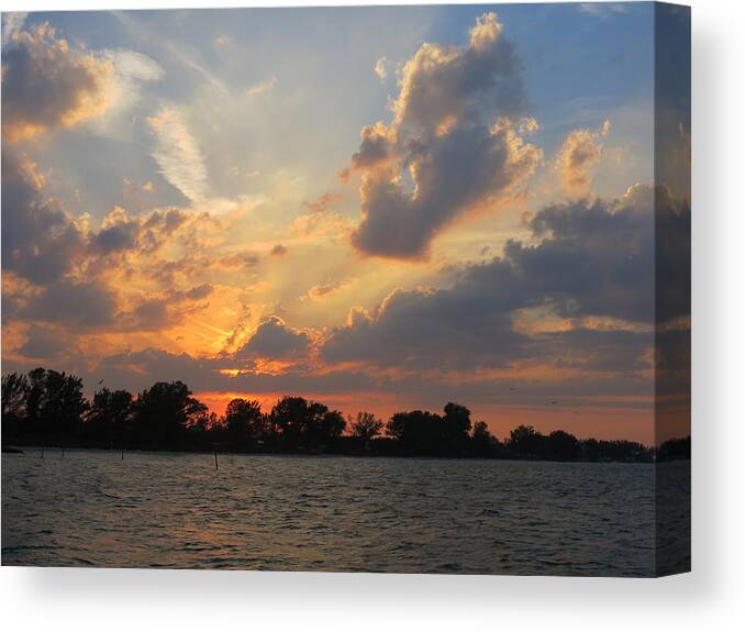 Island Canvas Print featuring the photograph Anna Maria Sunset by Jean Macaluso