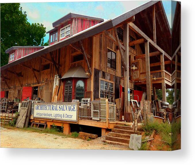 Architecture Canvas Print featuring the photograph Architectural Salvage Otto NC by Robert J Sadler