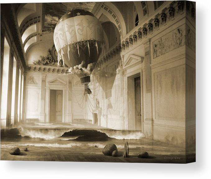 Balloon Canvas Print featuring the digital art Arrested Expansion or Cardiac Arrest by George Grie