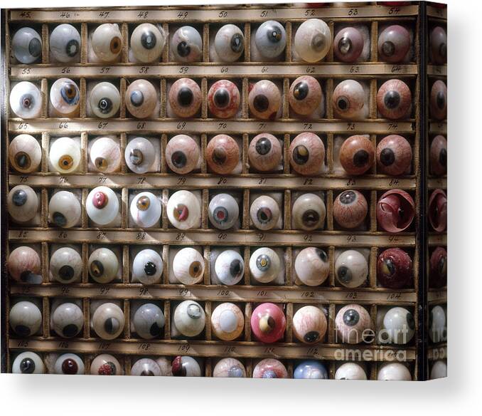 Medical Canvas Print featuring the photograph Artificial Eyes Disorders by Brooks Brown