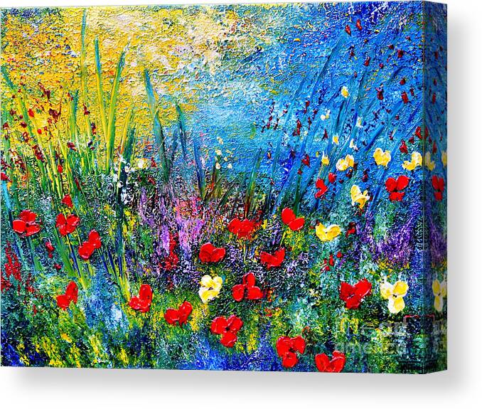 Abstract Canvas Print featuring the painting At The End Of The Day by Teresa Wegrzyn