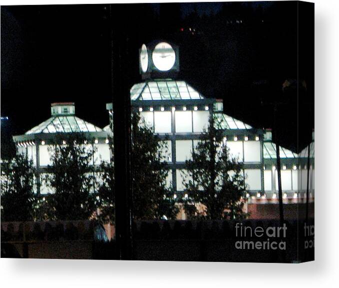 Night Scene Canvas Print featuring the photograph Auburn Night Scene by Judyann Matthews