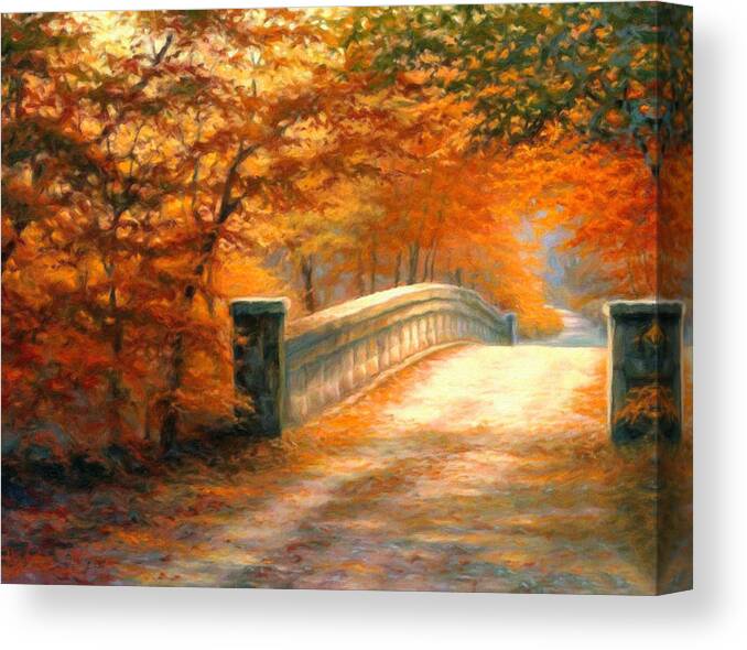 Autumn Canvas Print featuring the painting Autumn Whispers by Georgiana Romanovna