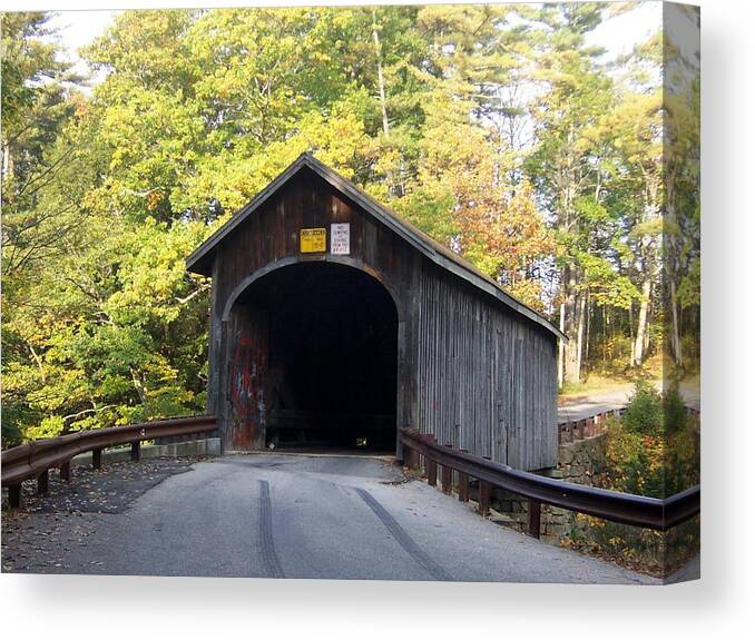 Bridges Photographs Canvas Print featuring the photograph Babbs Covered Bridge by Catherine Gagne