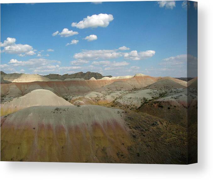 Badlands National Park Canvas Print featuring the photograph Badlands Beauty In Color by Jens Larsen