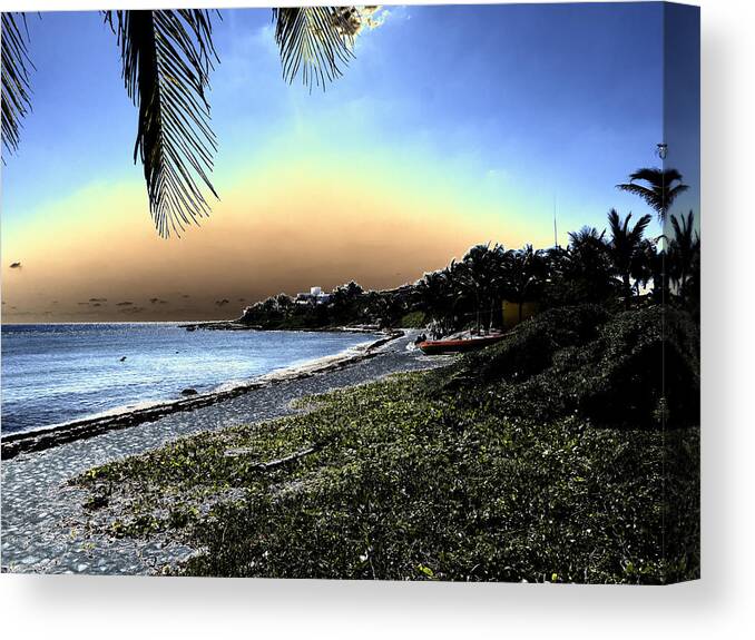 Beach Canvas Print featuring the photograph Bahia Luna Media by Jessica Levant