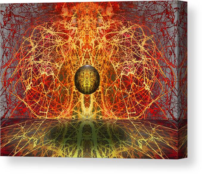  Canvas Print featuring the digital art Ball and Strings by Otto Rapp
