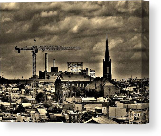 Cityscape Canvas Print featuring the photograph Baltimore by Bob Geary