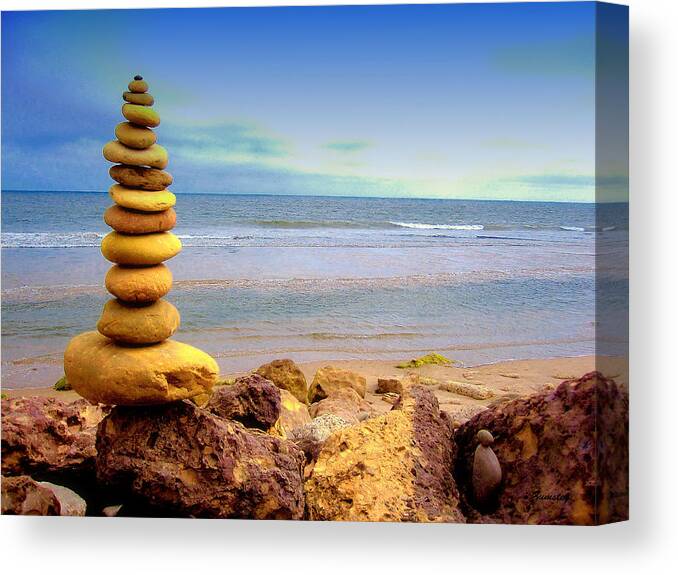 Ventura Beach Canvas Print featuring the photograph Beach Rocks by David Zumsteg
