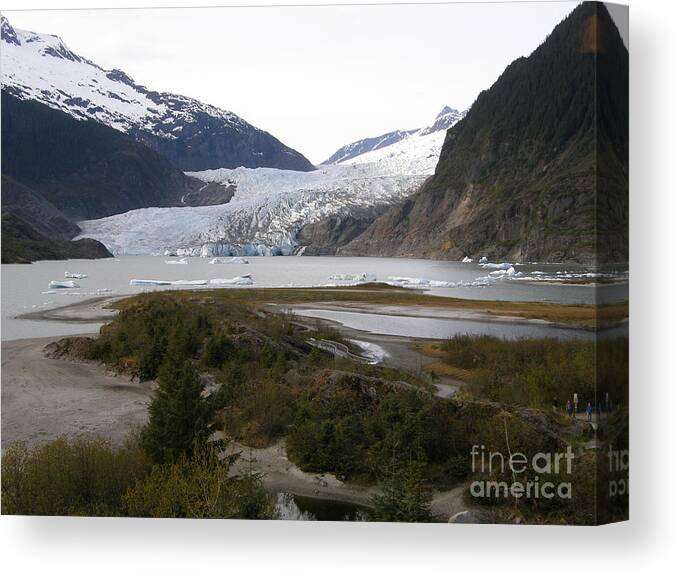 Mendenhall Canvas Print featuring the photograph Beautiful Mendenhall Glacier by Bev Conover