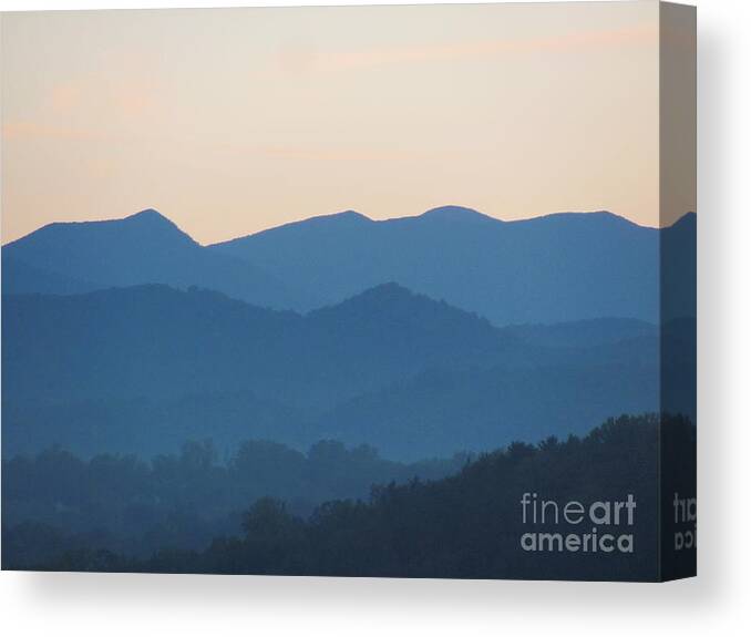 Blue Ridge Mountains Canvas Print featuring the photograph Beautiful Sunrise by Anita Adams